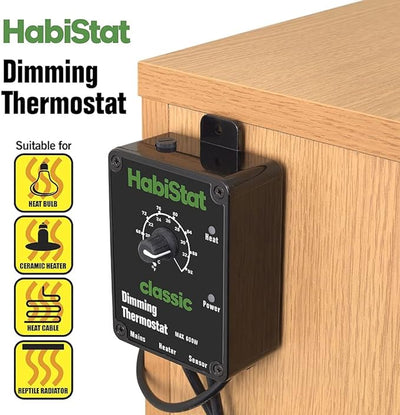 HabiStat Dimming Thermostat - Svart - 600 W