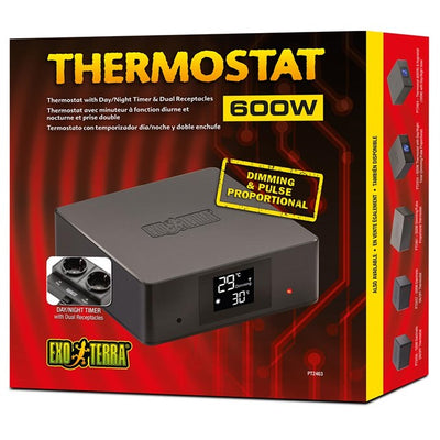 Exo Terra Termostat - Day/Night - Två uttag - 600 W